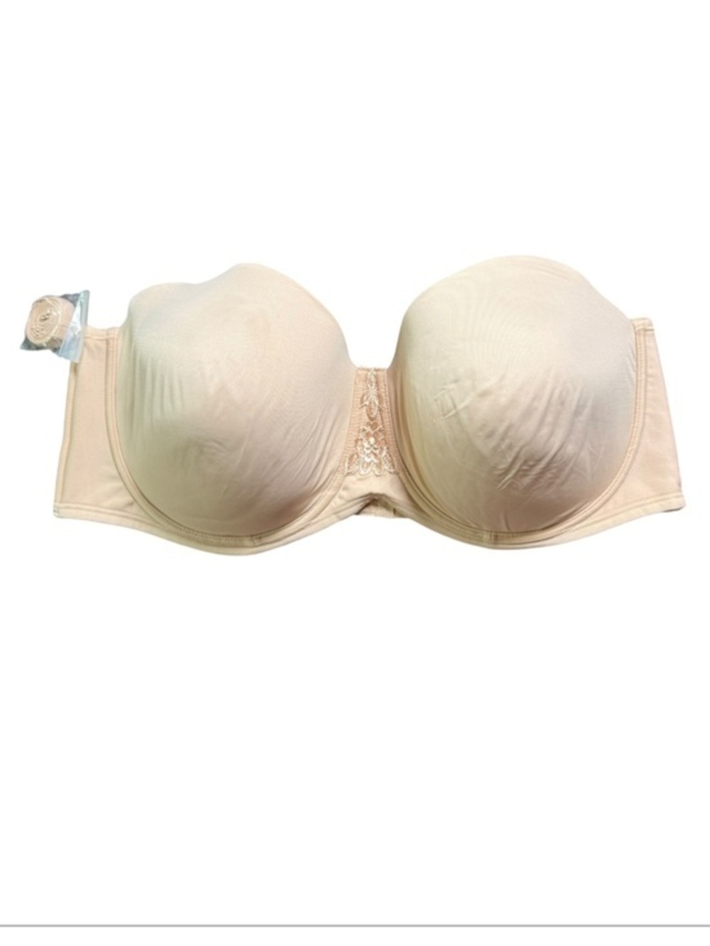 Vanity Fair Beauty Back Strapless Bra 44D Rose Beige Convertible Multiway NWT